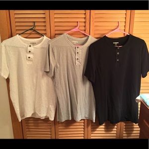 ⚡️Express Short Sleeve Slub Knit Henley 3 pack⚡️